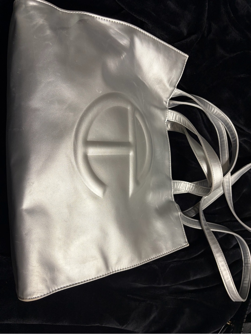 Telfar Metallic Silver Shopper Tote